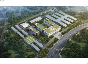 依托医院建立的渝西中心医院（应急医院）效果图，将于2022年底投入使用。